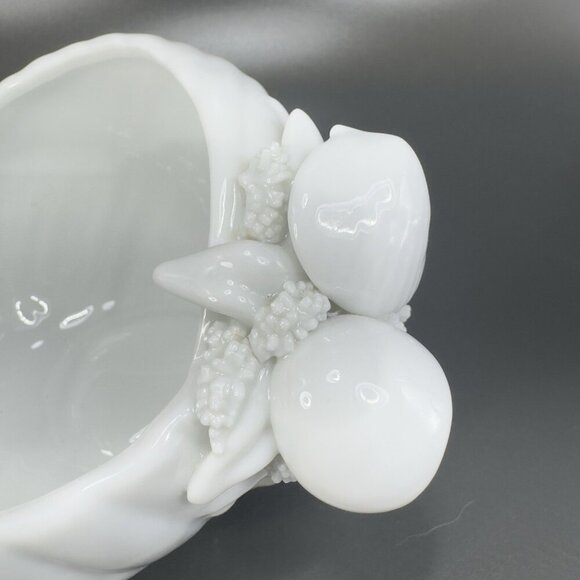 Fitz & Floyd White Seashell Bowl Turbinate Starfish 1983 Japan Fine Porcelain - Picture 4 of 14